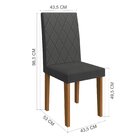 Conjunto Sala De Jantar 1 Mesa Tampo Mdf Retangular Com 4 Cad