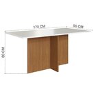 Conjunto Sala De Jantar 1 Mesa Tampo Mdf Retangular Com 6 Cad
