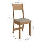 Conjunto Sala De Jantar 1 Mesa Tampo Mdp Retangular 4 Cadeira