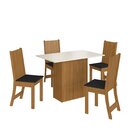 Conjunto Sala De Jantar 1 Mesa Tampo Mdp Retangular Com 4 Cad