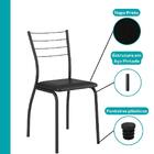 Conjunto Sala De Jantar 4 Cadeiras Austin Carraro Nogal Preto