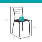 Conjunto Sala De Jantar 4 Cadeiras Austin Carraro Nogal Preto