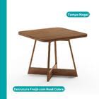 Conjunto Sala De Jantar 4 Cadeiras Belluno Carraro Nogal E Ro