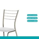 Conjunto Sala De Jantar 4 Cadeiras Bogotá Carraro Branco Prata