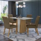 Conjunto Sala De Jantar 4 Cadeiras Carine Nature Henn Nature/