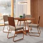 Conjunto Sala De Jantar 4 Cadeiras Charlotte Carraro Nogal