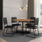 Conjunto Sala De Jantar 4 Cadeiras Charlotte Carraro Nogal Pr