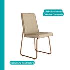 Conjunto Sala De Jantar 4 Cadeiras Creta Carraro Gelo E Rosê