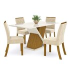 Conjunto Sala De Jantar 4 Cadeiras Espresso Móveis Nature/off