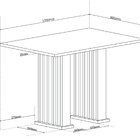 Conjunto Sala De Jantar 4 Cadeiras Fran Mel/ Blonde /cinza