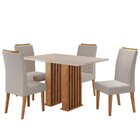 Conjunto Sala De Jantar 4 Cadeiras Fran Mel/ Blonde /pastel