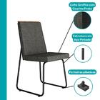 Conjunto Sala De Jantar 4 Cadeiras Glasgow Carraro Grafite Pr