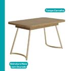 Conjunto Sala De Jantar 4 Cadeiras Hilli Carraro Carvalho Dou