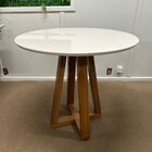 Conjunto Sala De Jantar 4 Cadeiras Livia Âmbar/off White