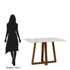 Conjunto Sala De Jantar 4 Cadeiras Livia Âmbar/off White