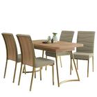 Conjunto Sala De Jantar 4 Cadeiras Montelouro Carraro Carvalh