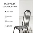 Conjunto Sala De Jantar 4 Cadeiras Natal Prata / Cinza