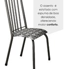 Conjunto Sala De Jantar 4 Cadeiras Natal Prata / Cinza