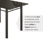 Conjunto Sala De Jantar 4 Cadeiras Natal Prata / Preto