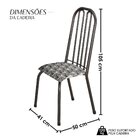 Conjunto Sala De Jantar 4 Cadeiras Natal Prata / Preto