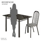 Conjunto Sala De Jantar 4 Cadeiras Natal Prata / Preto