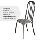 Conjunto Sala De Jantar 4 Cadeiras Natal Prata / Preto