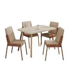 Conjunto Sala De Jantar 4 Cadeiras San Lorenzo Carraro Pet Ros