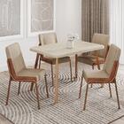 Conjunto Sala De Jantar 4 Cadeiras San Lorenzo Carraro Pet Ros