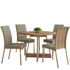 Conjunto Sala De Jantar 4 Cadeiras Servian Carraro Carvalho D