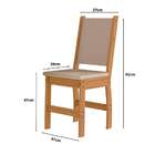 Conjunto Sala De Jantar 4 Cadeiras Tampo Retangular 108cm Sem