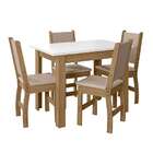Conjunto Sala De Jantar 4 Cadeiras Tampo Retangular 108cm Sem