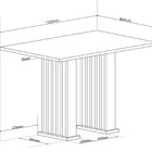 Conjunto Sala De Jantar 4 Cadeiras Venus Mel/ Blonde/ Cinza