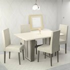 Conjunto Sala De Jantar 4 Lugares Mesa Flórida E Cadeira Mont