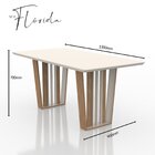 Conjunto Sala De Jantar 4 Lugares Mesa Flórida E Cadeira Mont