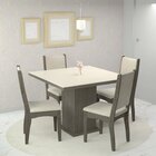 Conjunto Sala De Jantar 4 Lugares Mesa Grecia E Cadeira Paris