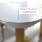 Conjunto Sala De Jantar 4 Lugares Mesa Lisy E Cadeiras Safira