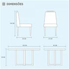 Conjunto Sala De Jantar 4 Lugares Mesa Lisy E Cadeiras Safira