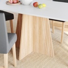 Conjunto Sala De Jantar 4 Lugares Mesa Lune E Cadeira Ane Gra