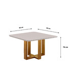 Conjunto Sala De Jantar 4 Lugares Paris Mesa Quadrada Veludo