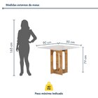 Conjunto Sala De Jantar 4 Lugares Quadrada 90x90 Tampo De Vid