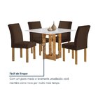 Conjunto Sala De Jantar 4 Lugares Quadrada 90x90 Tampo De Vid