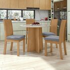 Conjunto Sala De Jantar 4 Lugares Quadrada Tampo Mdf Mesa Cel