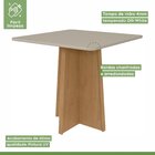 Conjunto Sala De Jantar 4 Lugares Quadrada Tampo Vidro/mdf Me