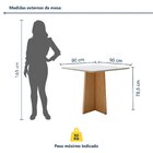Conjunto Sala De Jantar 4 Lugares Quadrado Tampo Mdf Mesa Cel