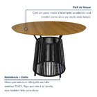 Conjunto Sala De Jantar 4 Lugares Redonda 120cm Tampo Mdf Mes