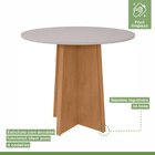 Conjunto Sala De Jantar 4 Lugares Redonda Tampo Mdf Mesa Cele