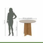 Conjunto Sala De Jantar 4 Lugares Redonda Tampo Vidro/mdf Mes