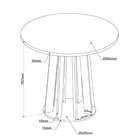 Conjunto Sala De Jantar 4 Lugares Redondo Tampo De Mdf Morgan