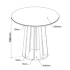 Conjunto Sala De Jantar 4 Lugares Redondo Tampo De Vidro E Md