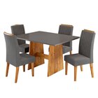 Conjunto Sala De Jantar 4 Lugares Retangular Tampo De Mdp Bel